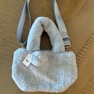 Faux fur girls purse